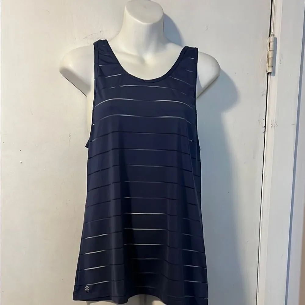 ATHLETA Navy Blue Max Out Chi Tank Top-S